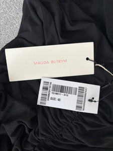 Magda Butrym black roses dress