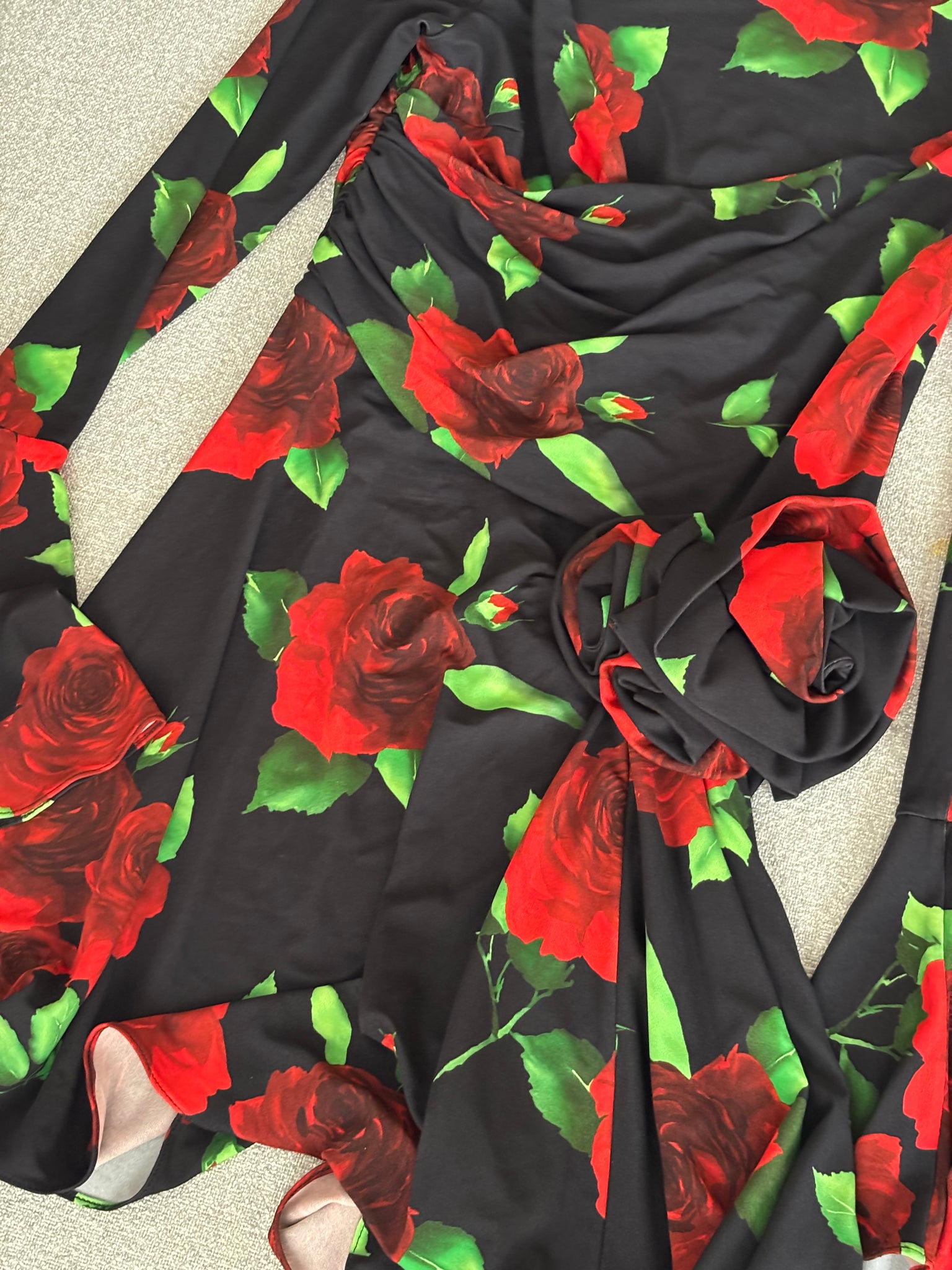 Magda Butrym red rose dress